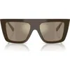 Jimmy Choo 52mm Rectangular Sunglasses In Brown Mirror