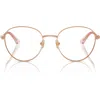 Jimmy Choo 52mm Round Optical Glasses In Gold