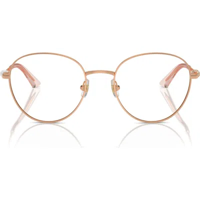 Jimmy Choo 52mm Round Optical Glasses In Gold