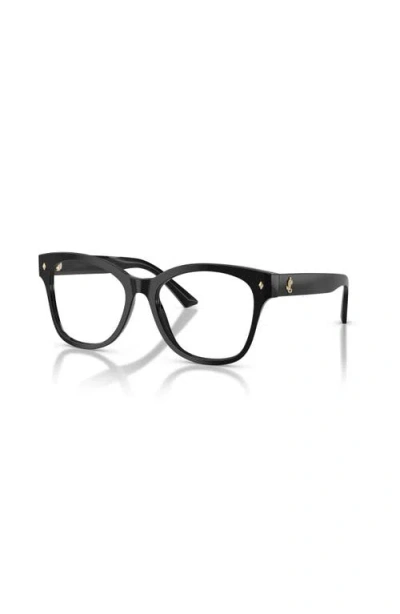 Jimmy Choo 52mm Square Optical Glasses In Black