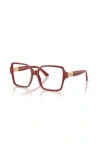Jimmy Choo 54mm Square Optical Glasses In Red