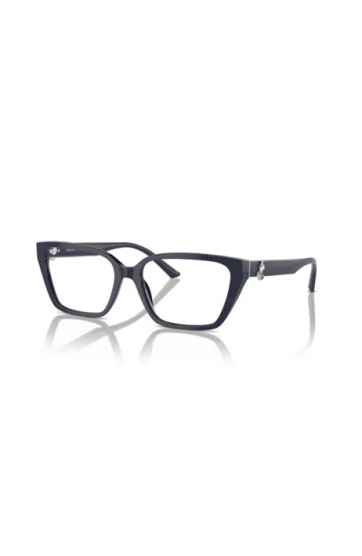Jimmy Choo 53mm Cat Eye Optical Glasses In Blue