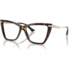 Jimmy Choo 53mm Cat Eye Optical Glasses In Brown