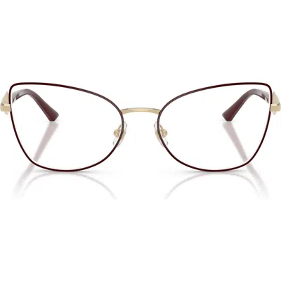 Jimmy Choo 53mm Cat Eye Optical Glasses In Gold