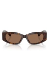 Jimmy Choo Lennon 54mm Polarized Rectangular Sunglasses In Brown
