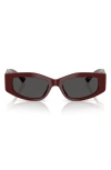 Jimmy Choo 53mm Irregular Sunglasses In Burgundy