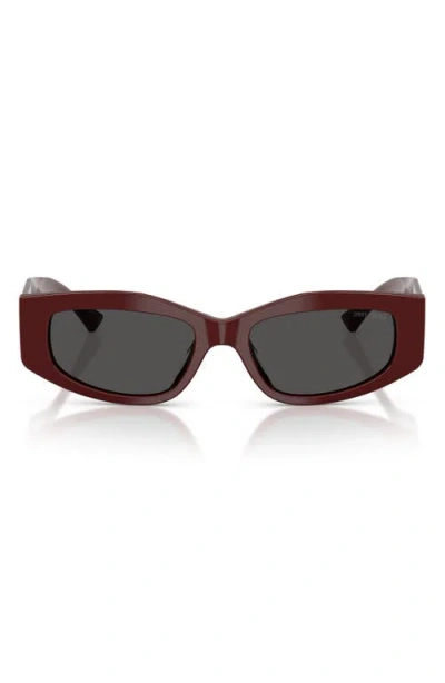 Jimmy Choo 53mm Irregular Sunglasses In Burgundy