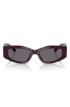 Jimmy Choo 53mm Irregular Sunglasses In Burgundy