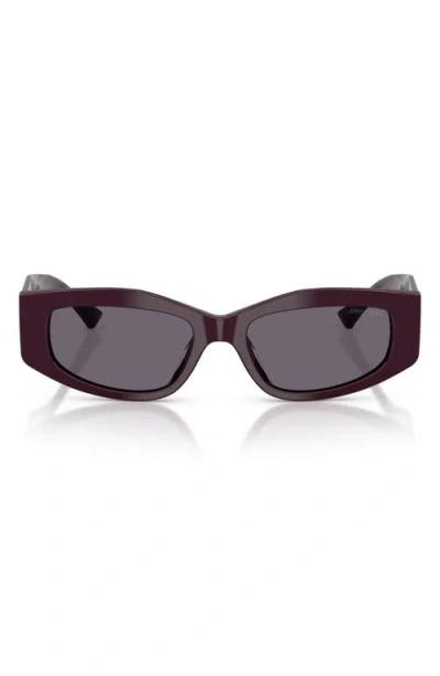 Jimmy Choo 53mm Irregular Sunglasses In Burgundy