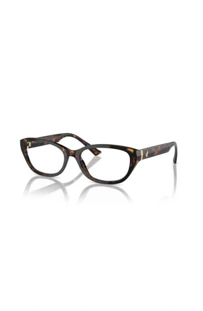 Jimmy Choo 53mm Oval Optical Glasses In Brown