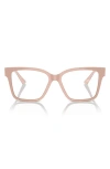 Jimmy Choo 53mm Pillow Optical Glasses In Pink