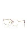 Jimmy Choo 53mm Rectangle Optical Glasses In Gold