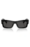 Jimmy Choo 53mm Rectangular Sunglasses In Black