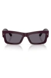 Jimmy Choo 53mm Rectangular Sunglasses In Brown