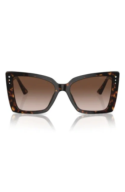 Jimmy Choo 54mm Butterfly Sunglasses In Brown