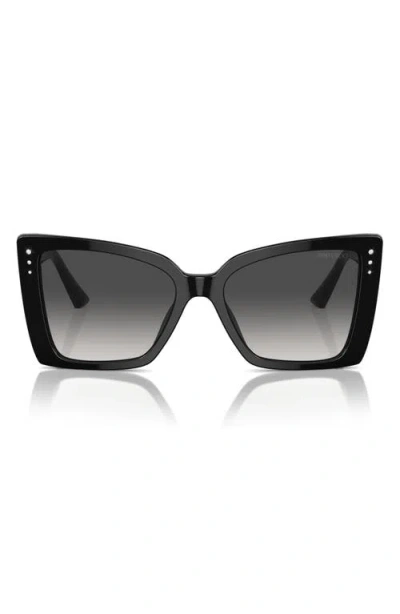 Jimmy Choo 54mm Butterfly Sunglasses In Black