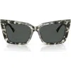 Jimmy Choo 54mm Butterfly Sunglasses In Gray