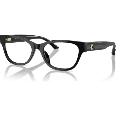 Jimmy Choo 54mm Cat Eye Optical Glasses In Black
