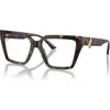 Jimmy Choo 54mm Cat Eye Optical Glasses In Brown