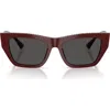 Jimmy Choo 54mm Cat Eye Sunglasses In Brown