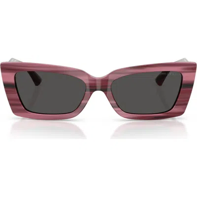 Jimmy Choo 54mm Cat Eye Sunglasses In Brown