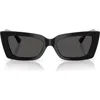 Jimmy Choo 54mm Cat Eye Sunglasses In Black