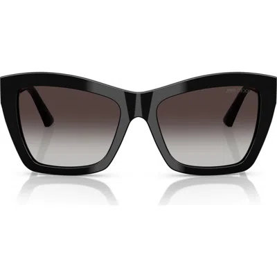 Jimmy Choo 54mm Cat Eye Sunglasses In Black