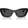 Jimmy Choo 54mm Cat Eye Sunglasses In Black Grey