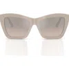 Jimmy Choo 54mm Cat Eye Sunglasses In Grey Mirror