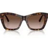 Jimmy Choo 54mm Cat Eye Sunglasses In Havana