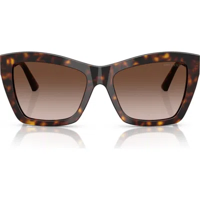 Jimmy Choo 54mm Cat Eye Sunglasses In Havana