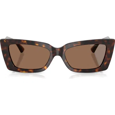 Jimmy Choo Havana Cat Eye Sunglasses In Multi