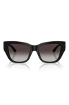 Jimmy Choo 54mm Gradient Polarized Pillow Sunglasses In Black