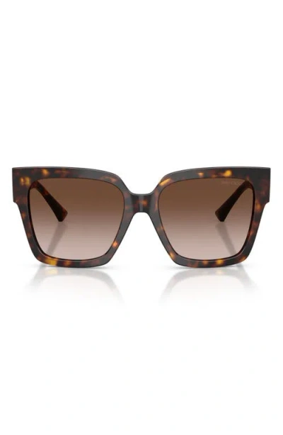 Jimmy Choo 54mm Gradient Square Sunglasses In Brown