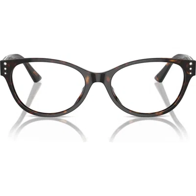 Jimmy Choo 54mm Oval Optical Glasses In Brown