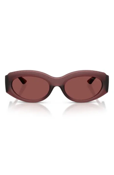 Jimmy Choo 54mm Oval Sunglasses In Brown