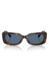 Jimmy Choo 54mm Polarized Pillow Sunglasses In Blue Havana