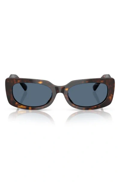 Jimmy Choo 54mm Polarized Pillow Sunglasses In Blue Havana