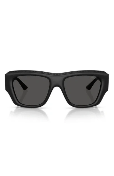 Jimmy Choo 54mm Rectangular Sunglasses In Black