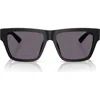 Jimmy Choo 54mm Rectangular Sunglasses In Black