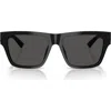 Jimmy Choo 54mm Rectangular Sunglasses In Black