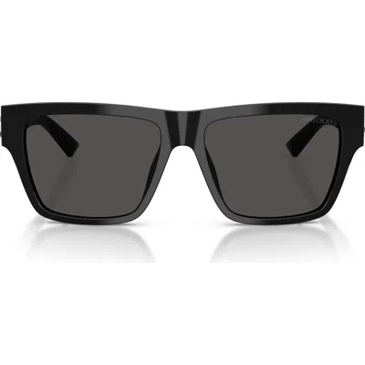 Jimmy Choo 54mm Rectangular Sunglasses In Black