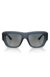 Jimmy Choo 54mm Rectangular Sunglasses In Blue