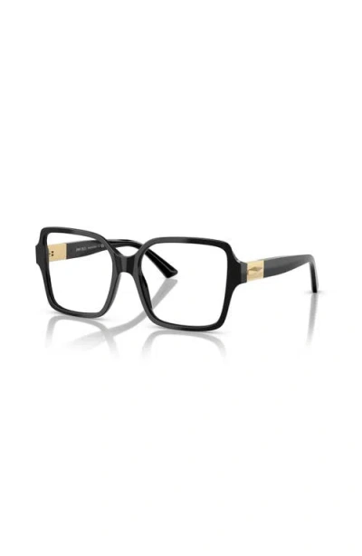 Jimmy Choo 54mm Square Optical Glasses In Black