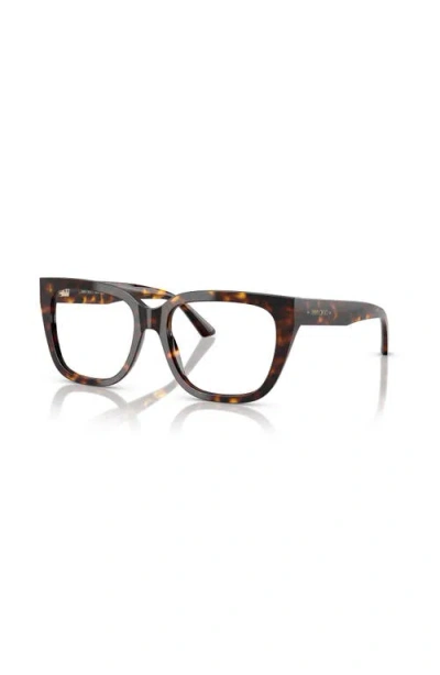 Jimmy Choo 54mm Square Optical Glasses In Brown