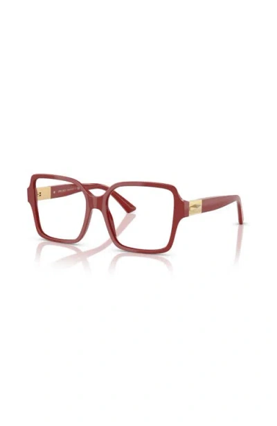 Jimmy Choo 54mm Square Optical Glasses In Red