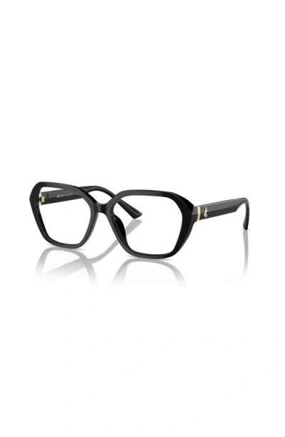 Jimmy Choo 55mm Butterfly Optical Glasses In Black