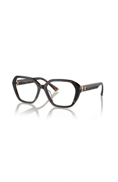 Jimmy Choo 55mm Butterfly Optical Glasses In Brown