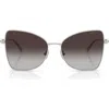 Jimmy Choo 55mm Butterfly Sunglasses In Silver