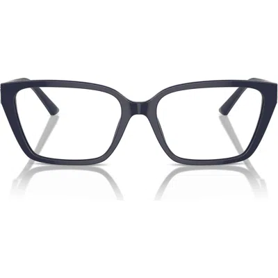 Jimmy Choo 55mm Cat Eye Optical Glasses In Blue